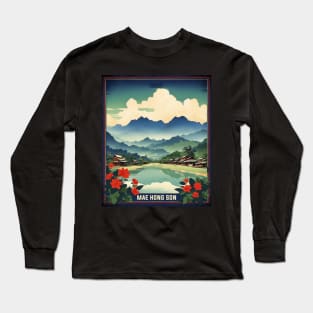 Mae Hong Son Thailand Vintage Retro Travel Tourism Long Sleeve T-Shirt